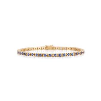 14k Yellow Gold 3.08ct Tanzanite Bracelet