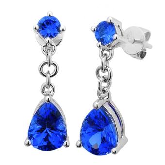 14k White Gold 1.65 ct Tanzanite Earrings