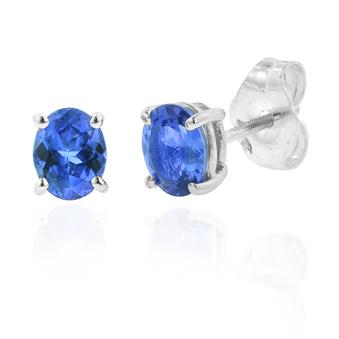 Silver .90ct Tanzanite Earring