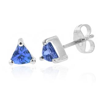 Silver .96ct Tanzanite Earring