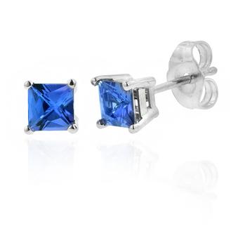 Silver .70ct Tanzanite Earring