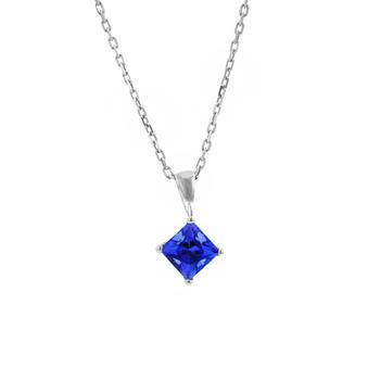 Silver .85ct Tanzanite Pendant