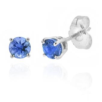 Silver .54ct Tanzanite Earring