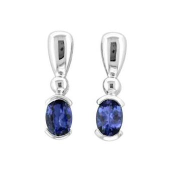 14k White Gold 1.10ct Tanzanite Earrings