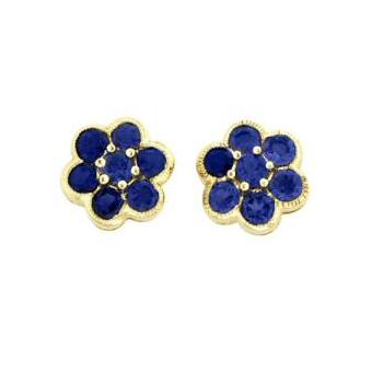 14k Yellow Gold .98ct Tanzanite Earrings