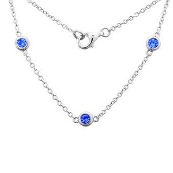 14k White Gold .36ct Tanzanite Necklace