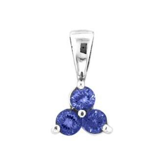 14k White Gold .78ct Tanzanite Pendant