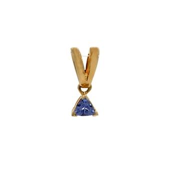 14k Yellow Gold .25ct Tanzanite Pendant