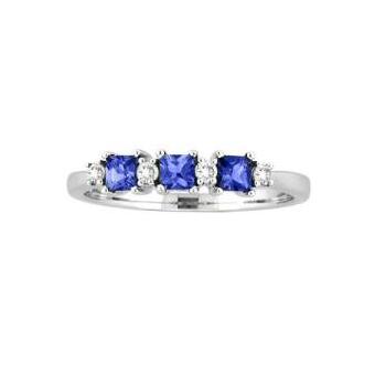 14k White Gold .07ctw Diamond .75ct Tanzanite Ring