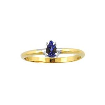 14k Yellow Gold .25ct Tanzanite Ring