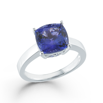 18k White Gold 4.53ct Tanzanite Ring