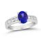 14k white gold .45ctw Diamond, 1.30ct Tanzanite Ring