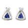 14k White Gold .02ctw Diamond .30ct Tanzanite Earrings