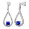 14k White Gold .62ctw Diamond .52ct Tanzanite Earrings