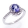 14k White Gold .59ctw Diamond 1.15ct Tanzanite Ring