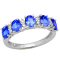 14k White Gold .10ctw Diamond 2.25ct Tanzanite Ring